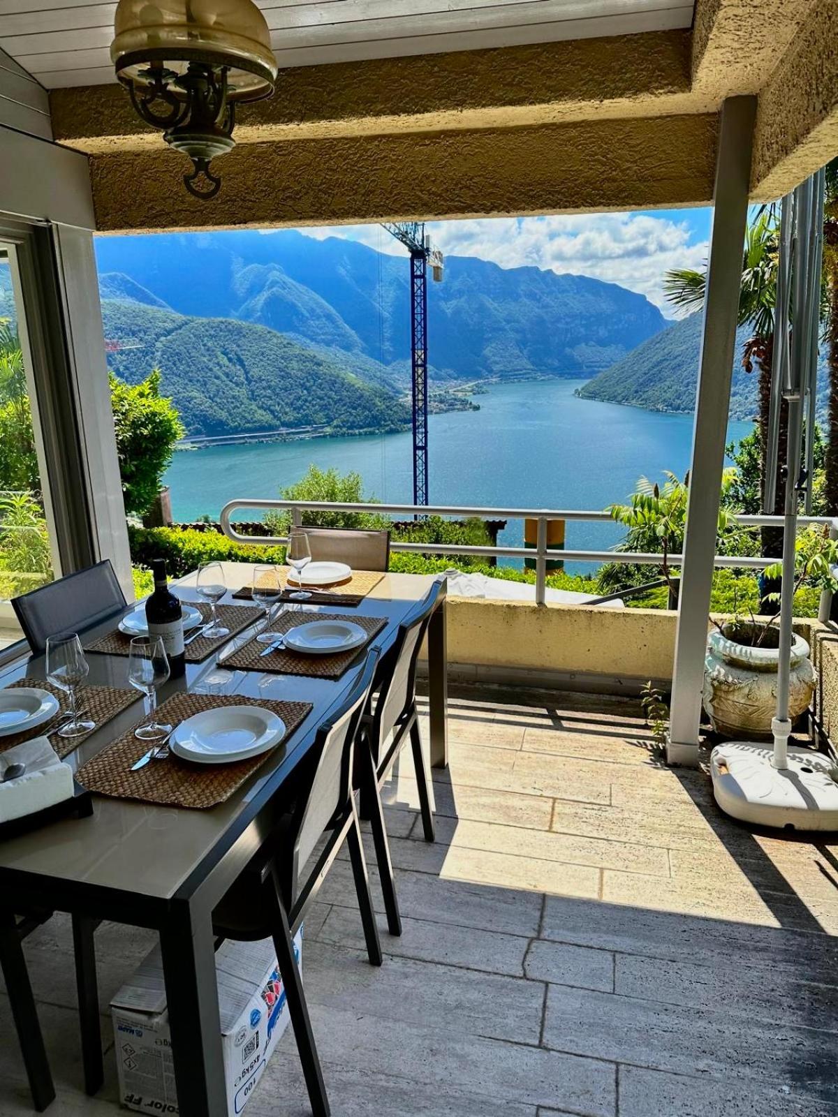 Villa Martino Pool And Lake View Lugano Exterior photo