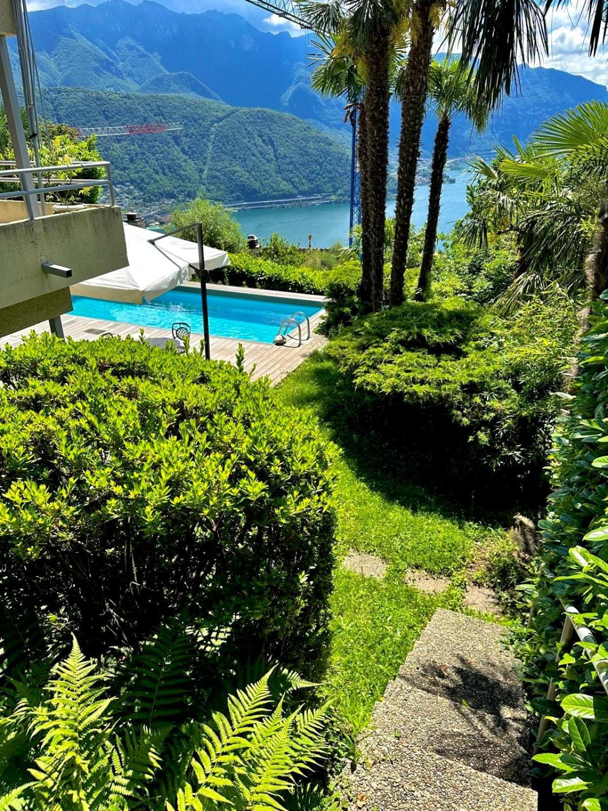 Villa Martino Pool And Lake View Lugano Exterior photo