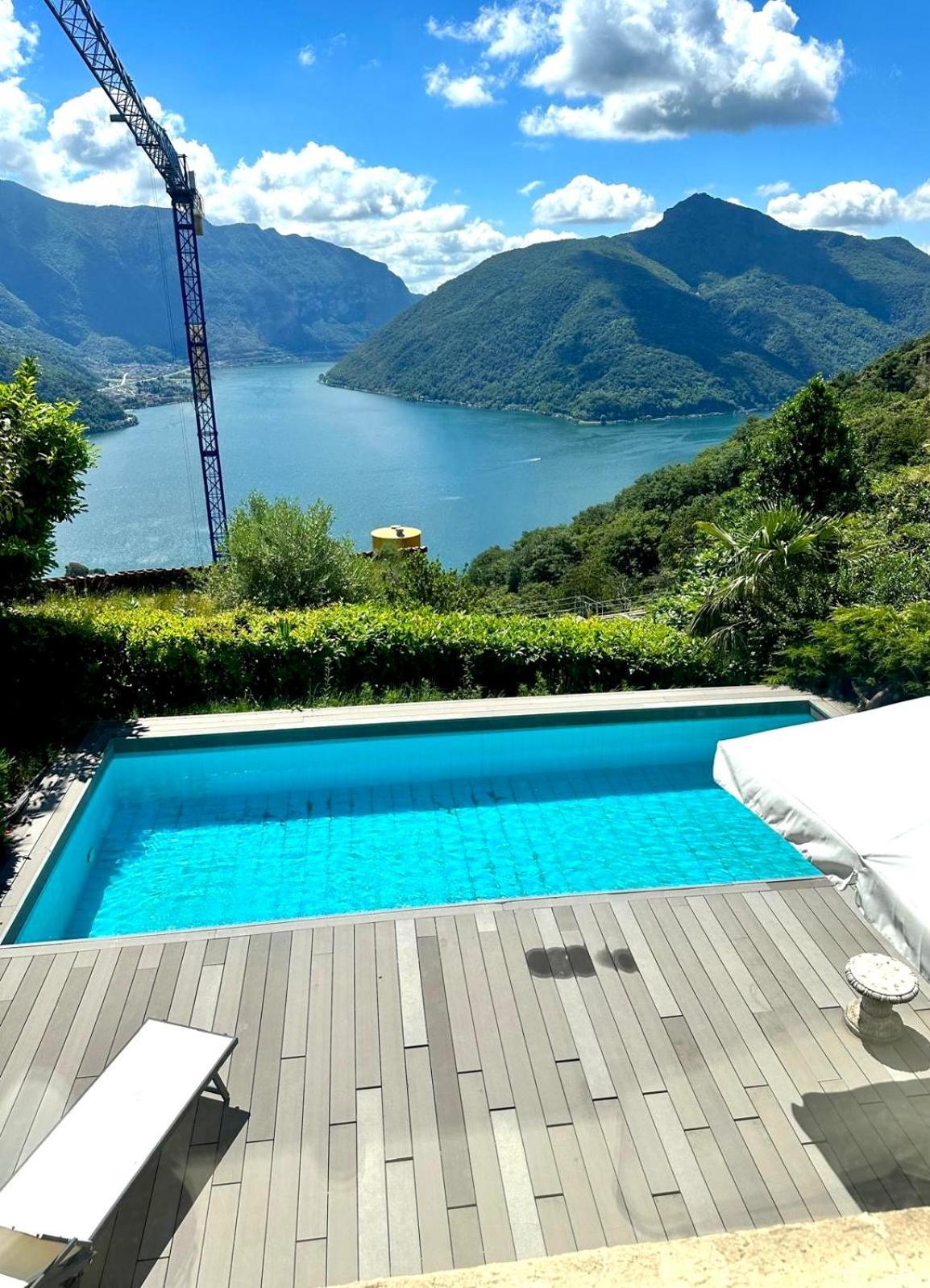 Villa Martino Pool And Lake View Lugano Exterior photo